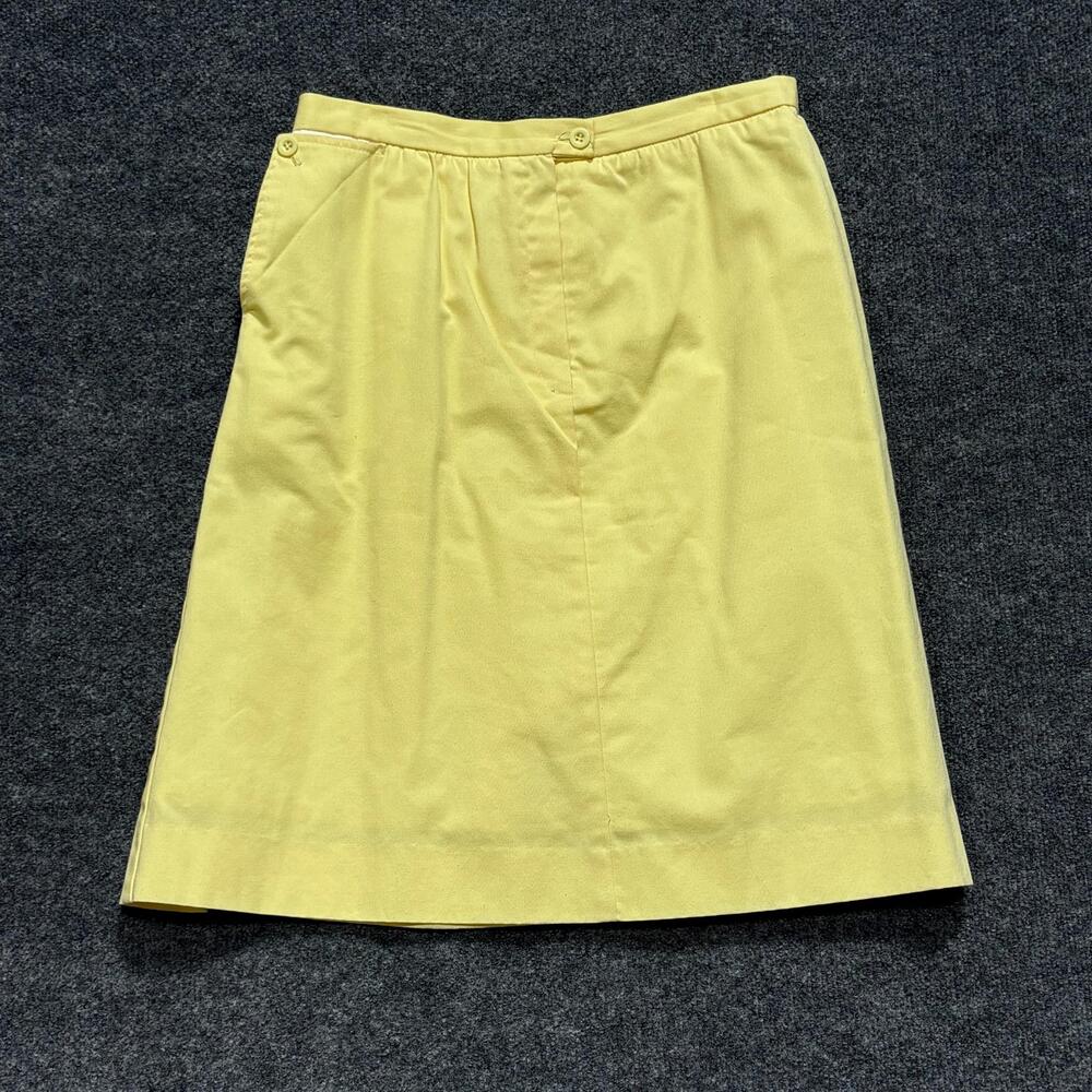 Vintage Haymaker Skirt Womens 14 Yellow A Line Knee Length High Waist Pockets